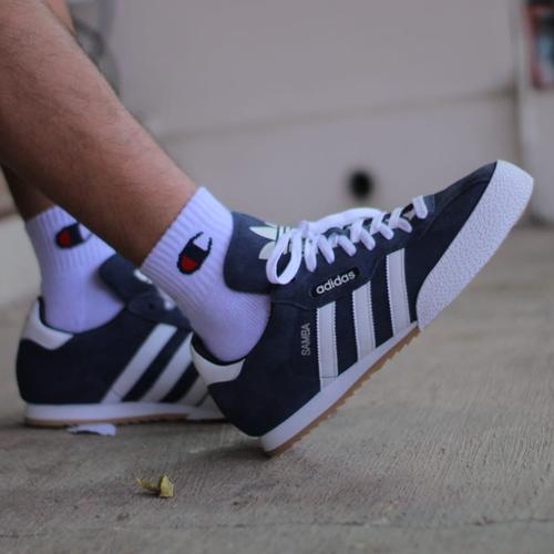 adidas samba navy white