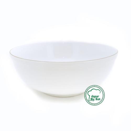 Foto Produk Mangkok Sayur BESAR LIST EMAS / Ukuran 23cm / Mangkuk Saji Keramik dari Dapur Ny.Bun