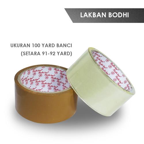 Foto Produk LAKBAN BODHI 2" (48mm x 100 yard) COKLAT & BENING TEBAL KHUSUS GOJEK - BENING dari Accessories Solution(AS)
