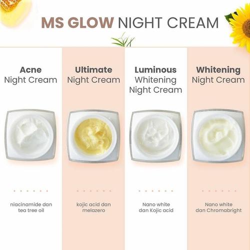 Gambar ms glow night cream - Whitening dari LEDISHOP123 Kota Surabaya Tokopedia