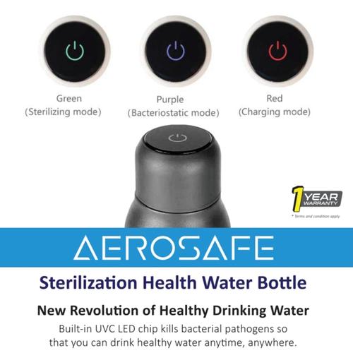 Gambar Aerosafe Drinking Bottle / Aerosafe Termos UVC / UVC Drinking Bottle - Blue dari aerosafeofficial_id Jakarta Selatan Tokopedia