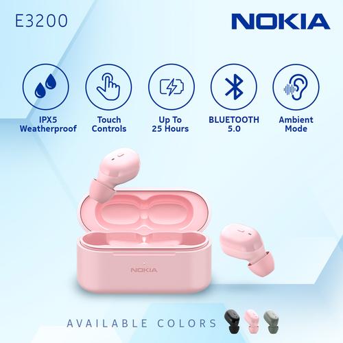 Foto Produk Nokia True Wireless TWS Earphone E3200 - Pink dari Nokia Audio Official Store