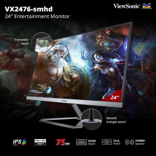 Foto Produk Monitor LED 23.5" / 24" ViewSonic VX2476-SMHD|Full HD|IPS|Speaker dari 1 Tech Store