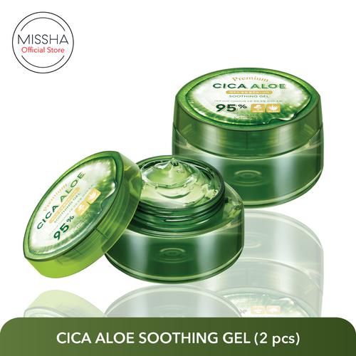Foto Produk MISSHA Bundling Premium Cica Aloe Soothing Gel (2pcs) dari Missha Indonesia