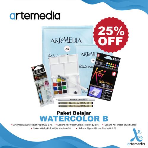 Gambar Paket Belajar Watercolor - B dari Artemedia Shop Kota Bandung Tokopedia