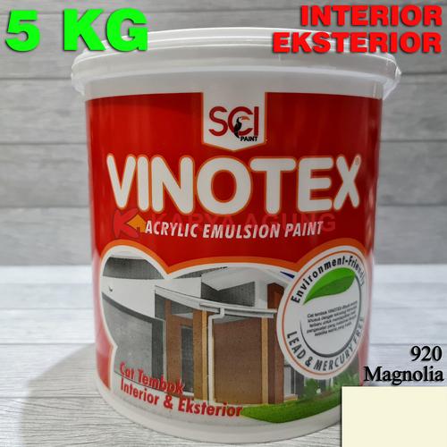 Jual Cat Tembok Interior Eksterior Vinotex 5 Kg Galon 920 Magnolia Krem Kota Makassar Karya Agung Sulawesi 