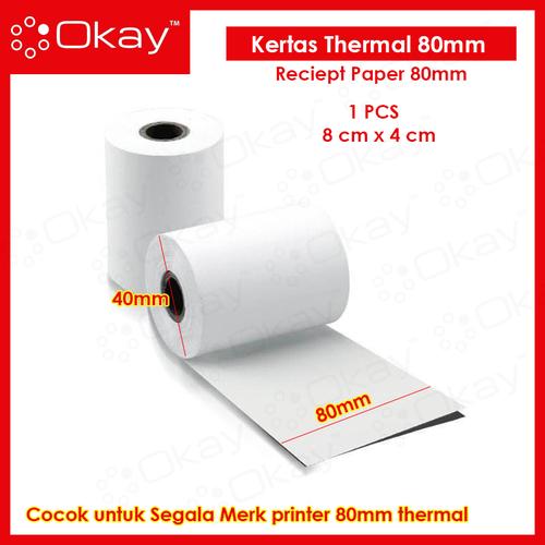 Jual Kertas Thermal 80x40 mm Kasir 