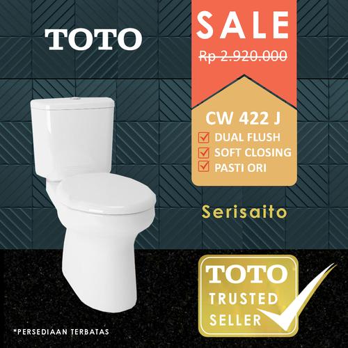 Foto Produk Kloset TOTO 422 Dual Flush + Alat Gasket + Fleksibel + Tutup Pelan dari serisaito
