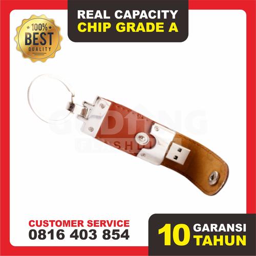 Foto Produk USB Flashdisk Kulit - GARANSI TUKAR BARU Souvenir Promosi | FDLT27 - Empat GB dari Gudang Flashdisk Murah