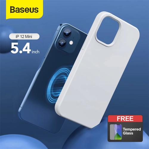 Foto Produk CASING IPHONE 12 BASEUS APPLE MAGSAFE SILICONE CASE PHONE COVER - Putih, Ip 12 Mini 5.4 dari Baseus Official Store