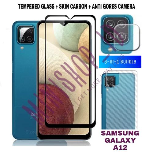 Jual SAMSUNG GALAXY A12 TEMPERED GLASS SKIN CARBON FLEXIBLE GLASS