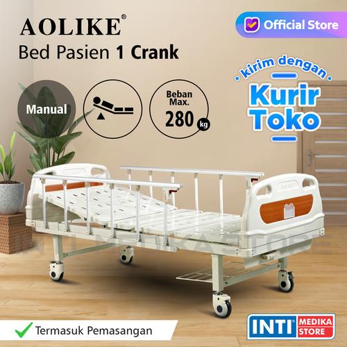 Foto Produk AOLIKE - Bed Pasien | Hospital Bed | Ranjang Pasien - 1 Crank, Matras Biasa dari INTI MEDIKA STORE