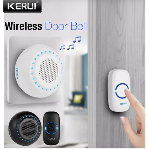 Foto Produk Kerui M523 Wireless Bel Pintu Doorbell Waterproof LED Transmitter 1 - 1tombol+1Speake dari TB.Mutiara Jaya
