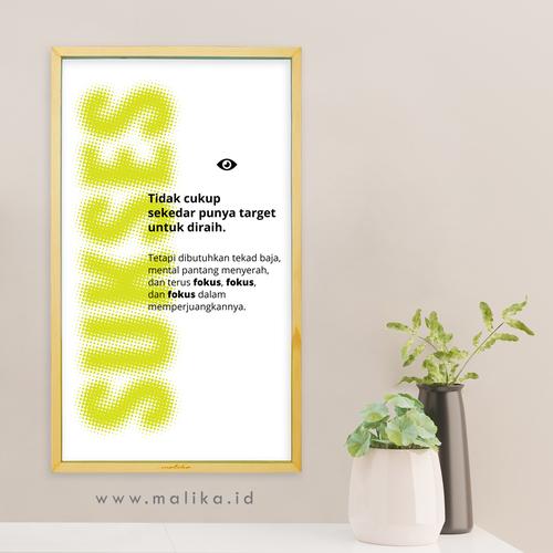 Foto Produk Hiasan Dinding Kata Motivasi "Terus Fokus" Kayu dari malikawallart