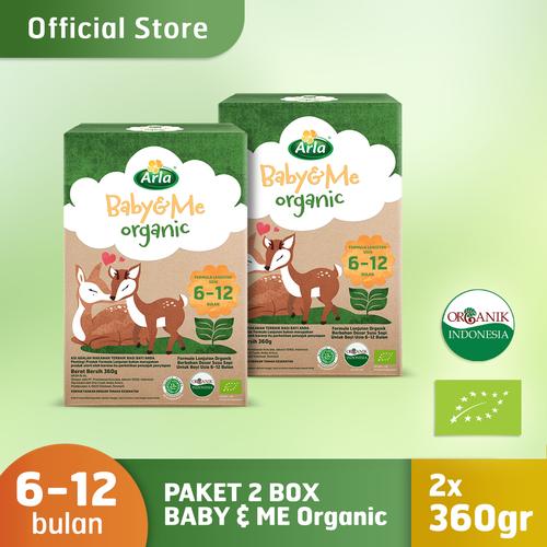 Foto Produk Paket 2 Box Arla Baby & Me Organic - Susu Formula Bayi 6-12 bln 360gr dari PUREGROW Organic House