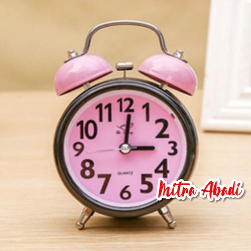 Foto Produk Jam Weker Klasik Twin Bell / Alarm Clock Classic Twin Bell - Pink dari Toko Mitra Abadi