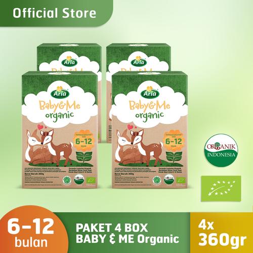 Foto Produk Paket 4 Box Arla Baby & Me Organic - Susu Formula Bayi 6-12 bln 360gr dari PUREGROW Organic House