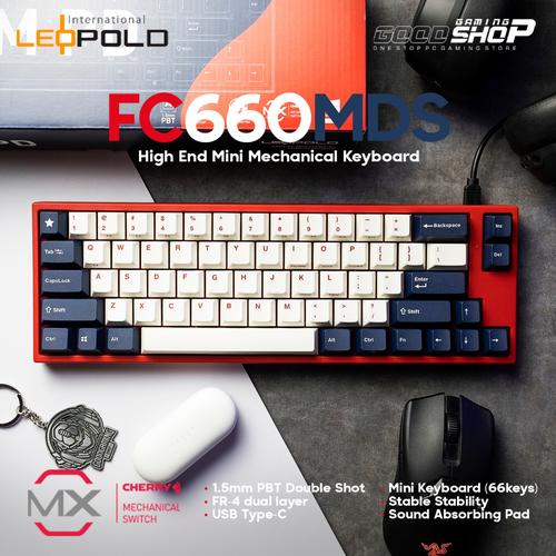Foto Produk LEOPOLD FC660M PD WHITE BLUE STAR CHERRY MX - Gaming Keyboard - CHERRY BLUE dari GOODGAMINGM2M