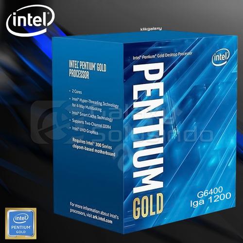 Foto Produk INTEL PENTIUM GOLD G6400 Comet Lake-S LGA 1200 dari t_pedia pc