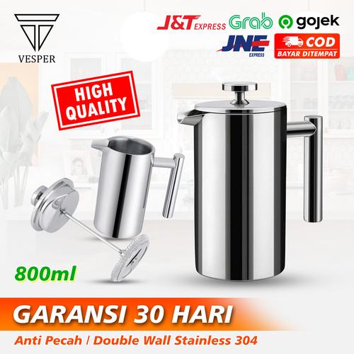 Jual French press coffee stainless 