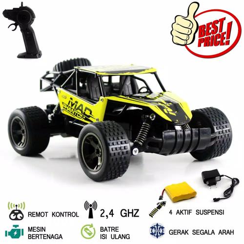 Foto Produk Mobil Remote Kontrol KING CHEETAH SLAYER Mainan RC Remot Control - Kuning dari Pojok Diecast