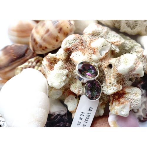Gambar silver earrings Mystical Topaz, Garnet, Green Quartz dari SenjaByCiMS Jakarta Selatan Tokopedia