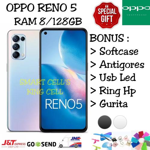Foto Produk OPPO RENO 5 RAM 8/128GB GARANSI RESMI OPPO INDONESIA - Silver dari smart cell's