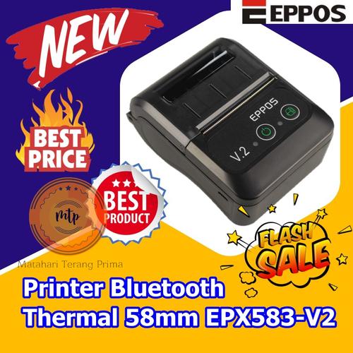 Gambar EPPOS EPX583-V2 / EPX583 V2 rpp02 58mm Mini Printer Thermal bluetooth dari matahari terang prima Kota Bandung Tokopedia
