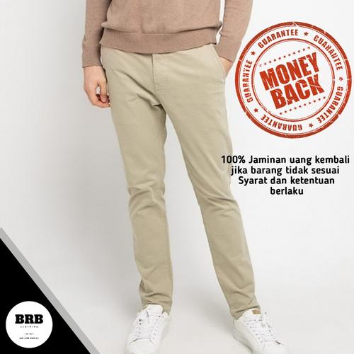 celana chino HURLEY panjang pria slim 