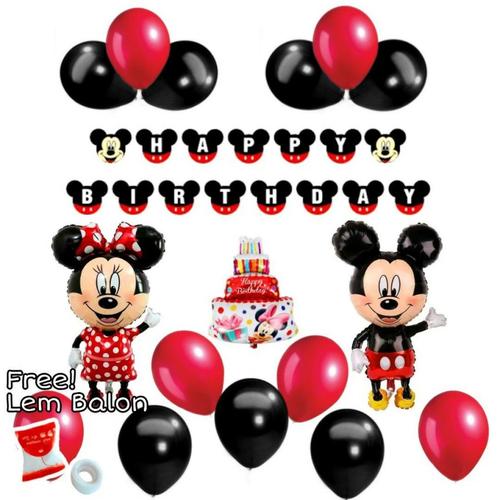 Foto Produk Paket Dekorasi Balon Ulang Tahun / Happy Birthday Mickey Mouse 02 dari Reaw Store