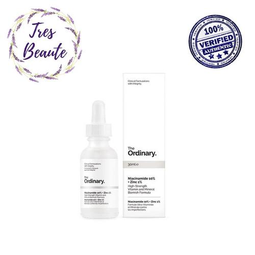 Foto Produk THE ORDINARY NIACINAMIDE 10% + ZINC 1% 30ML ORIGINALL dari Tres Beaute