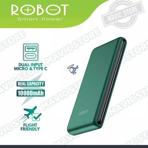 Jual powerbank robot RT180 10.000 mah dual input type C