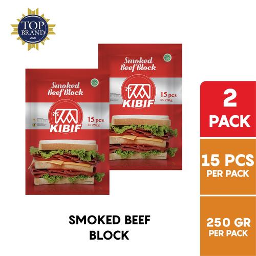 Foto Produk KIBIF Smoked Beef Block / Daging Sapi Asap 15 Pcs 250 Gr Multipack dari KIBIF Official Store