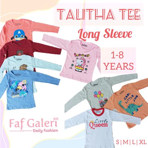 Foto Produk Kaos Anak 1-6 Thn Talitha Tangan Panjang - Grosir Baju Anak Perempuan - S dari FAF Galeri