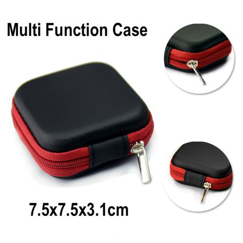 Foto Produk Stylish Colorful Earphone Case Headset Tempat (7.5x7.5x3.1cm) - Hitam dari Onebest Choice
