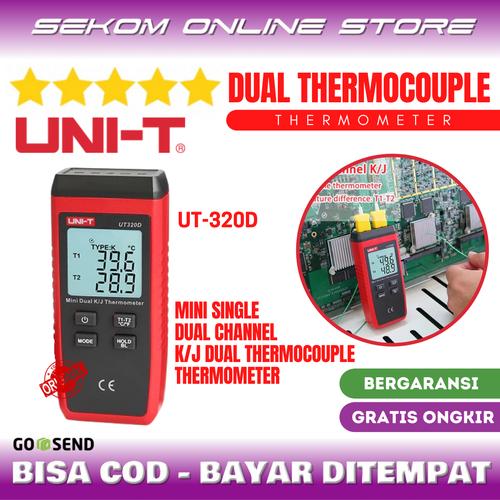 Foto Produk UNI-T Mini Contact Thermometer Dual Channel K/J Thermocouple UT320D dari SEKOM ONLINE STORE