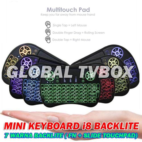 Foto Produk Mini keyboard wireless 2.4Ghz keyboard for PC androidtvbox touchpad dari Global Tvbox