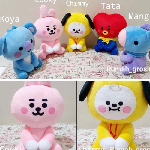 Foto Produk Boneka BTS BT21 Baby Sitting Cute Unofficial - Kuning dari Crossline