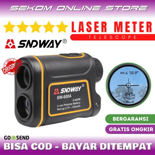 Foto Produk SNDWAY Meteran Laser Digital Monocular Telescope Outdoor 600m SW600A dari SEKOM ONLINE STORE