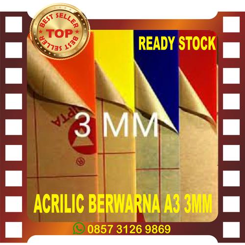 Foto Produk ACRYLIC LEMBARAN BERWARNA A3 3MM - Hitam dari hongxin adv cs3