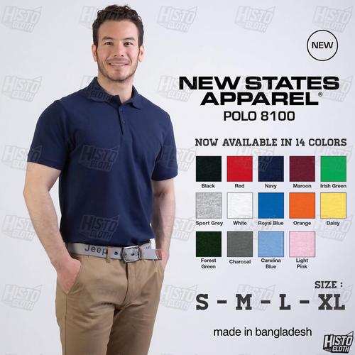 Foto Produk NSA Polo Premium Cotton 8100 New States Apparel S M L XL Original dari Histocloth