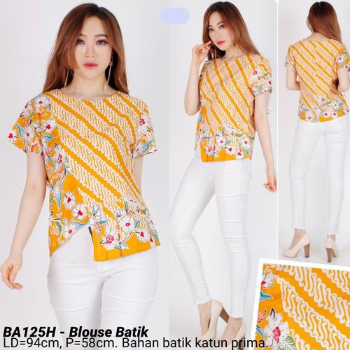 Foto Produk BLOUSE BATIK SASHA CANTIK MODERN ATASAN CEWEK BAJU WANITA CANTIK MURAH - Mustard dari Ace Sakura Fashion