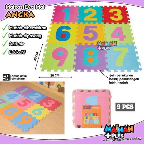 Foto Produk MATRAS EVAMAT PREMIUM KARPET PUZZLE EVA MAT MOTIF ANGKA SNI dari MainanPlus