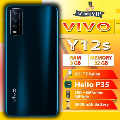 Foto Produk Vivo Y12s 3/32 RAM 3GB Internal 32GB Garansi Resmi - Hitam dari Warung VIP