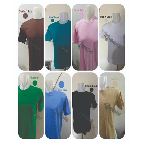 Foto Produk Kaos Polos Lengan Pendek - Katun Combat 30S - Adem - S dari VM-VendyMade