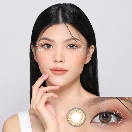 Foto Produk Softlens Geo Medical - Geo Cessy Berry Brown dari eyelovin