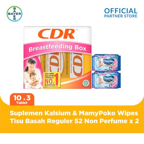 Foto Produk CDR Breastfeeding Pack & MamyPoko Tisu Basah 52 Non Perfume x 2 Unit dari Bayer Health Partner