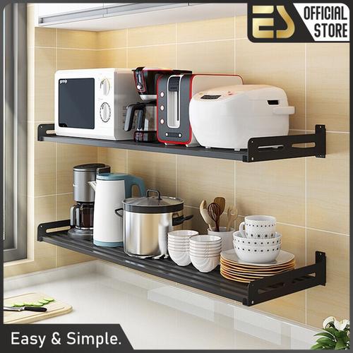 Foto Produk ES Stainless steel rak gantung dapur rak serbaguna rak dinding - panjang60cm dari ES Official Store