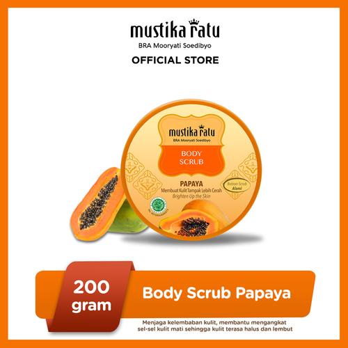 Foto Produk Mustika Ratu Body Scrub Papaya 200gr Melembabkan Kulit Alami dari Mustika Ratu