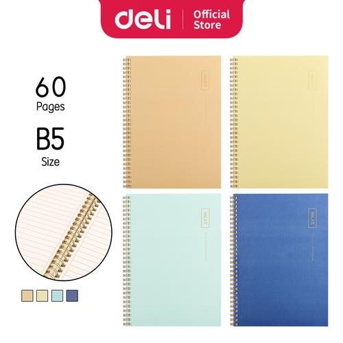 Foto Produk Deli Loose-Leaf Buku Notebook spiral B5 60 lembar LB560 - QINGSE dari Deli Stationery